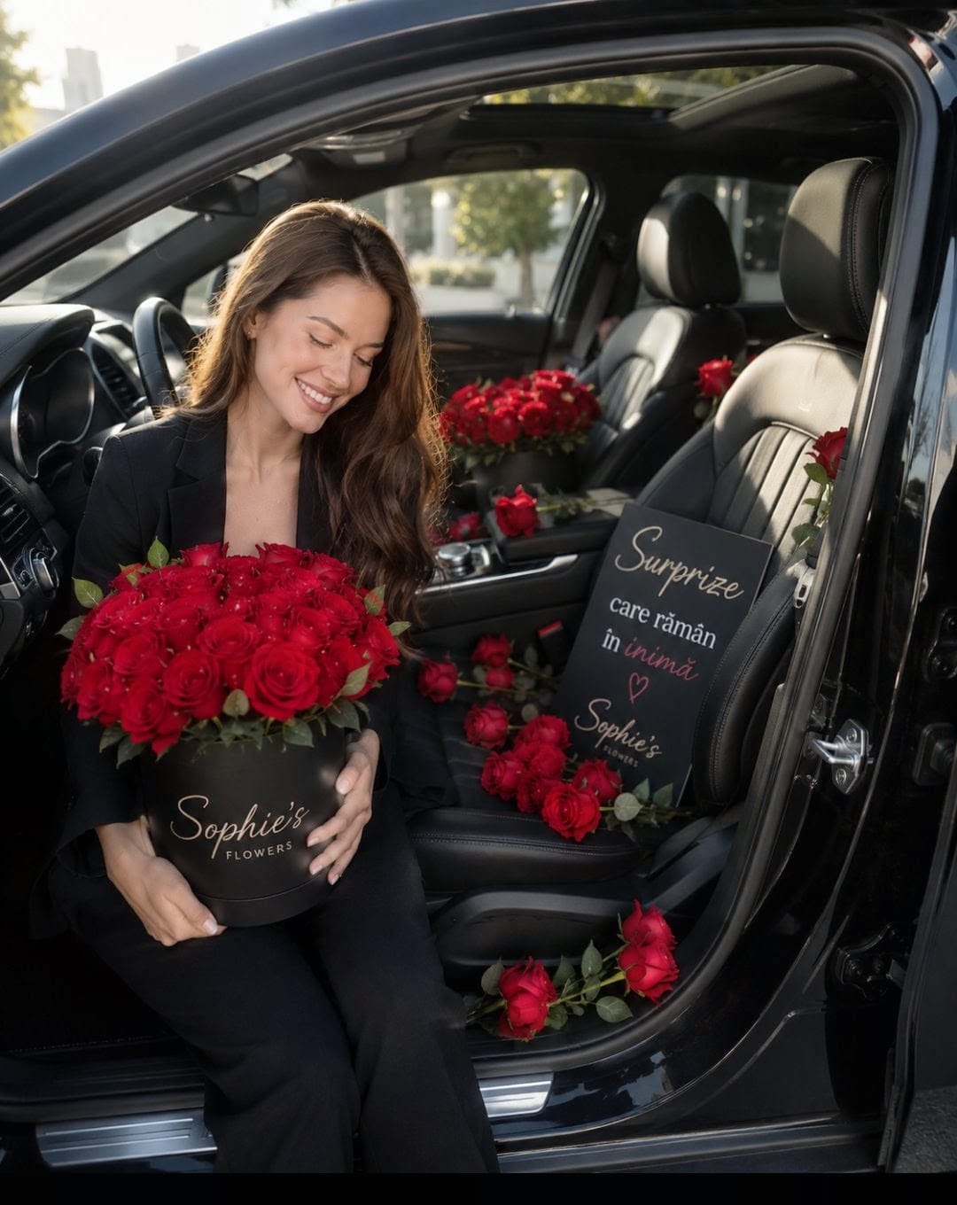 🌹Masina plina de trandafiri rosii - momente care iti taie respiratia🌹