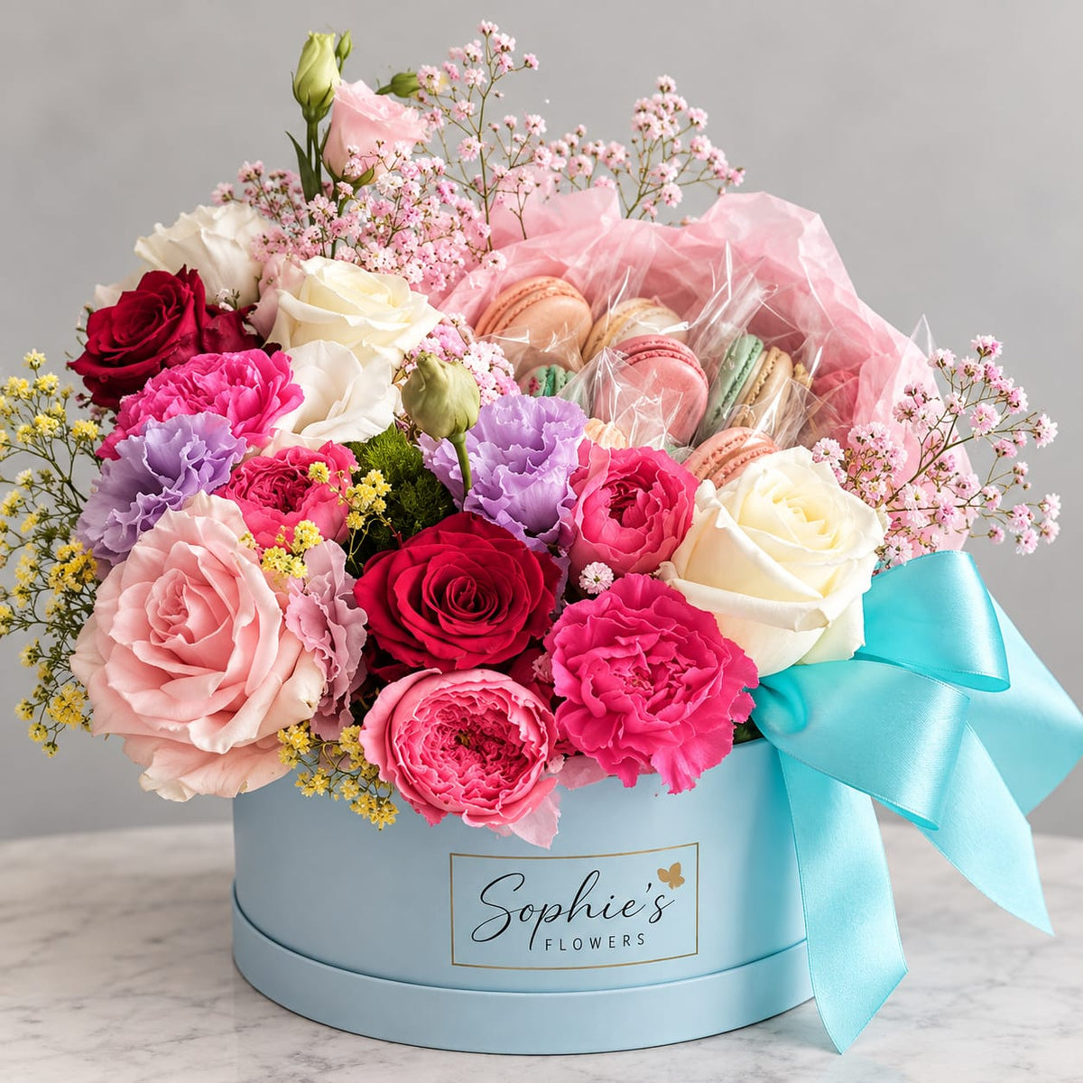 Sweet Luxury Box Flori + Macarons
