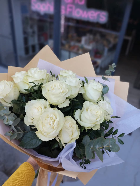 Buchet Trandafiri Albi